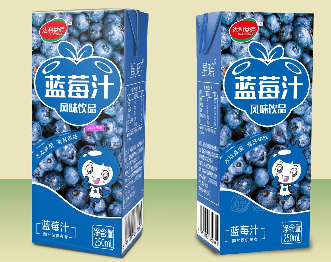 达利益佰水果味风味饮料蓝莓汁