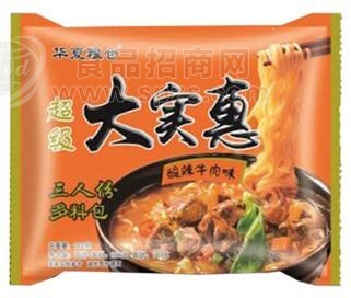 华夏粮仓大实惠方便面酸辣牛肉味