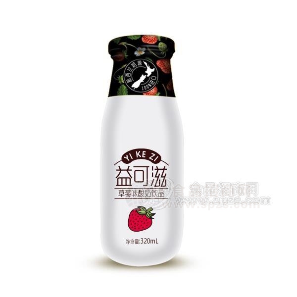 益可滋草莓味玻璃瓶发酵酸奶