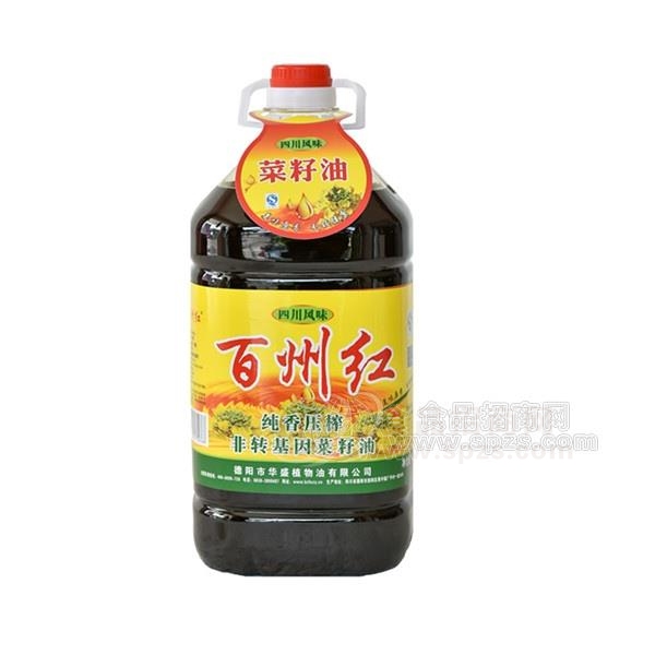 百州红菜籽油纯香压榨