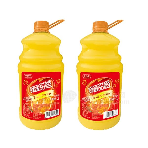 令德堂 蜂蜜甜橙  果汁饮料 2L