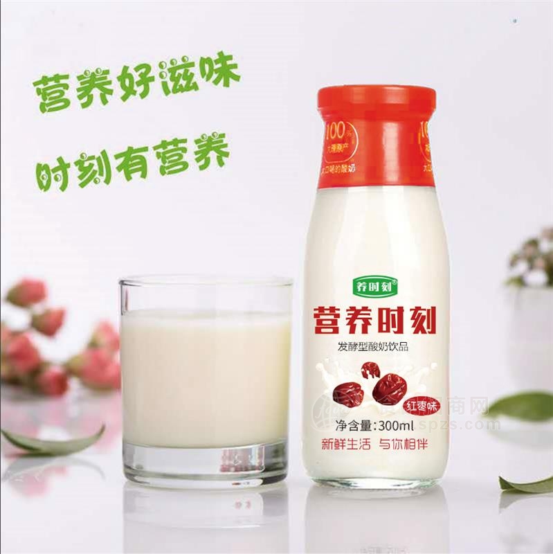 营养时刻 红枣发酵型酸奶 玻璃瓶300ml
