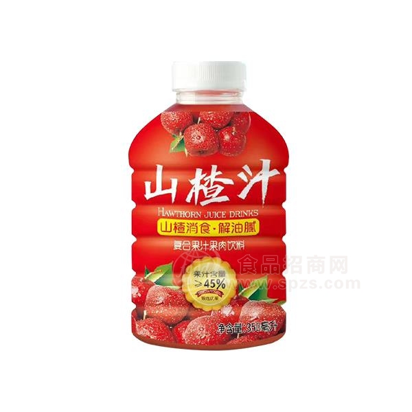 山楂汁复合果汁果肉饮料350ml