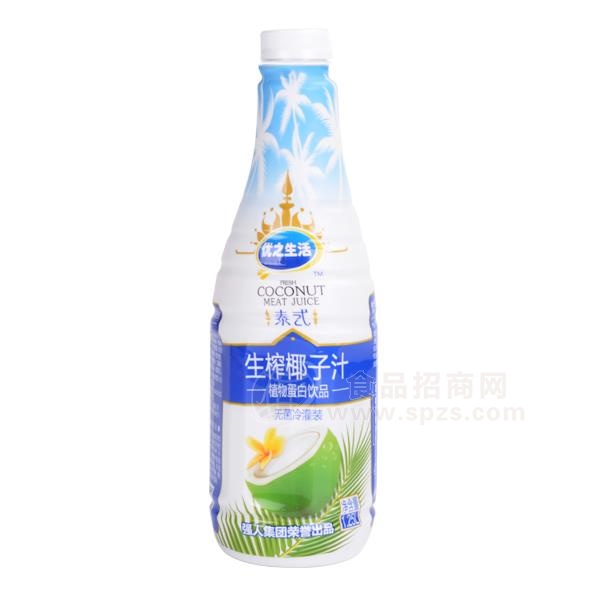 优之生活生榨椰子汁植物蛋白饮品无菌冷灌装1.25L