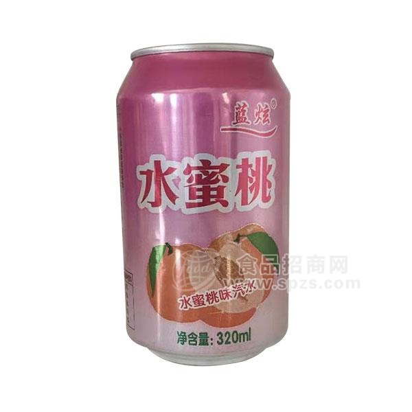 蓝炫 水蜜桃味汽水饮料 320ml