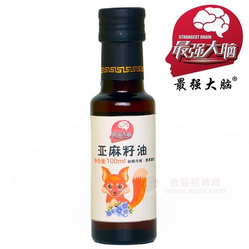 儿童辅食亚麻籽油/健康食用油 100ml*60瓶/箱