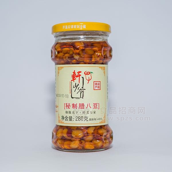 湖南特产轩少爷鲜香腊八豆招商加盟280g