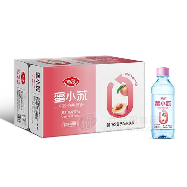 可友滋蜜小苏无汽弱碱无糖苏打水蜜桃果味饮品招商350mlx24瓶