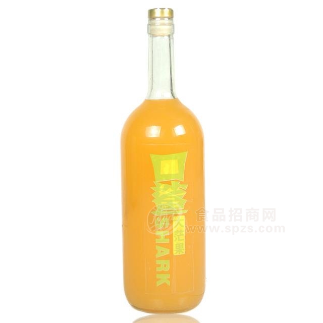 口鲨大芒果汁饮料  玻璃瓶果汁