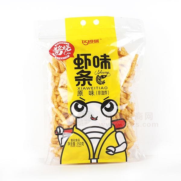 巧玲珑 原味虾味条膨化食品350g