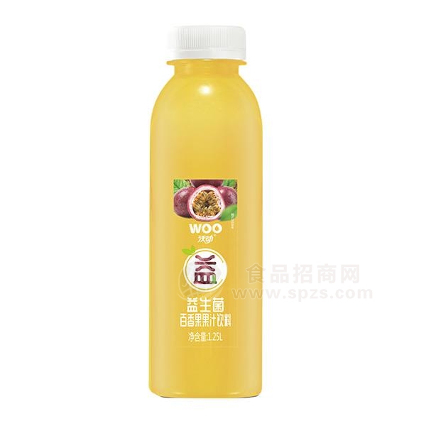 沃动 益生菌百香果果汁饮料 1.25L