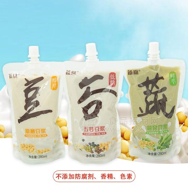 蔬馫 原磨豆浆 五谷豆浆 蔬菜豆浆 280ml