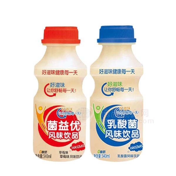 菌益优草莓味 原味乳酸菌饮品招商340ml