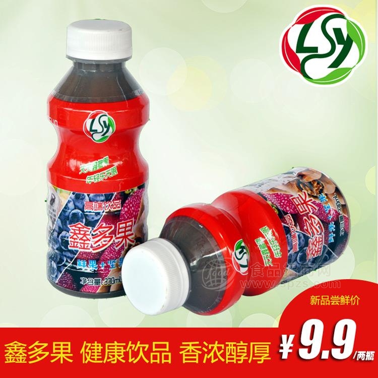 厂家直销鑫多果健康养生水果+坚果瓶装混合风味饮料12瓶一箱