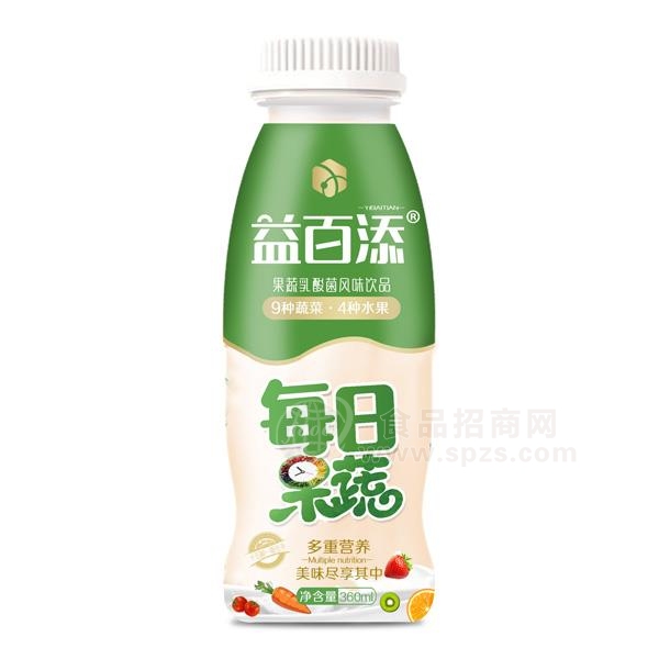 益百添果蔬乳酸菌风味饮品360ml