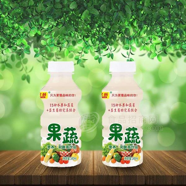 甄欢畅 果蔬营养乳酸菌饮品  乳饮料340ml