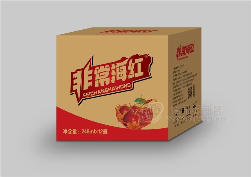 非常海红果味饮料248ml*12