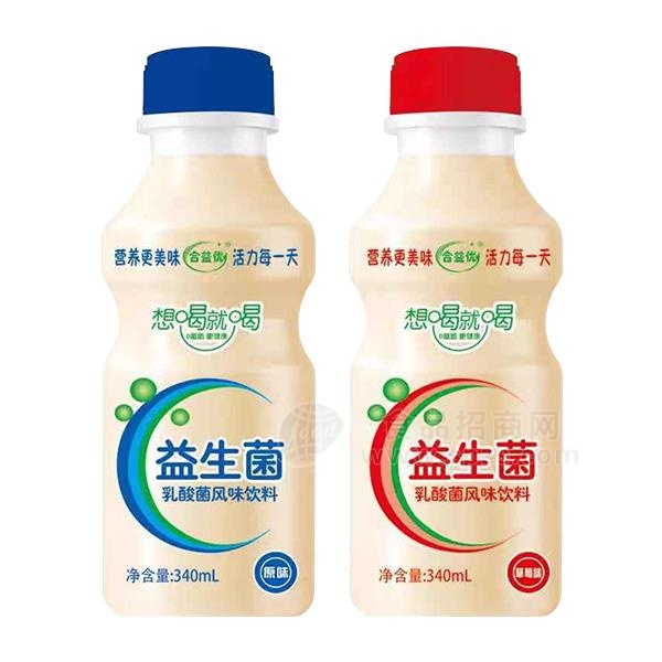 合益优益生菌乳饮料乳酸菌风味饮料招商代理340ml