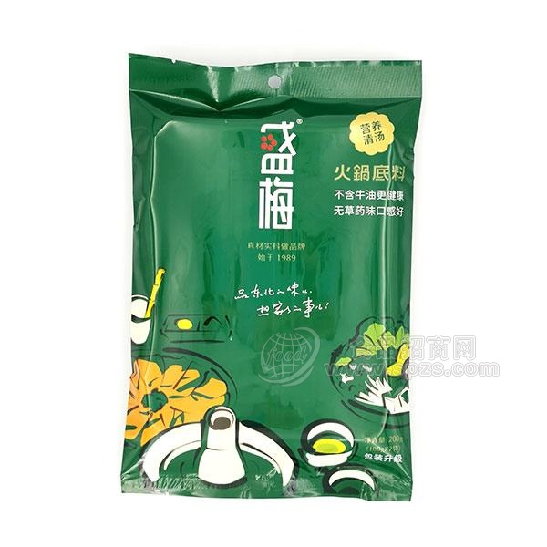 盛梅营养清汤火锅底料招商200g