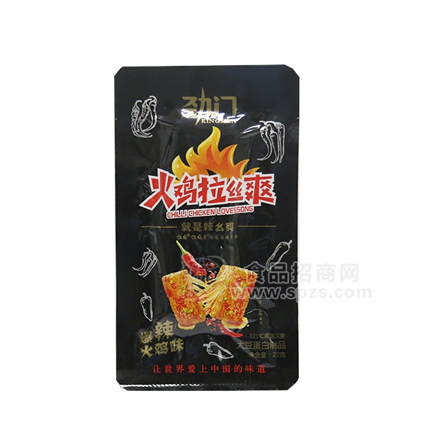 劲门火鸡拉丝爽爆辣火鸡味面制品 休闲食品 22g