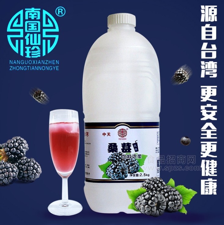 台湾南国仙珍浓缩果汁原料 桑葚鲜活果汁原浆