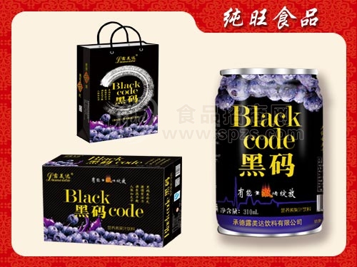 纯旺黑码果汁饮料310ml