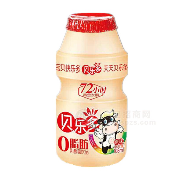 贝乐多 零脂肪 乳酸菌饮品108mlx4瓶