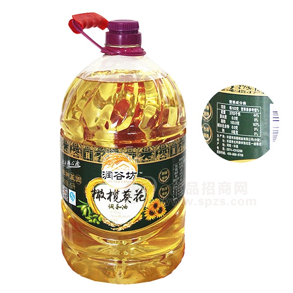 润谷坊调和油 橄榄葵花调和油5L