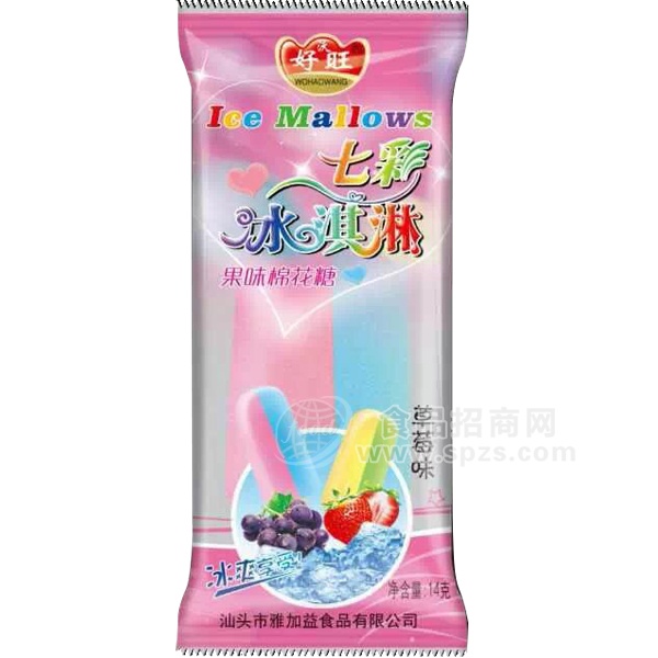 七彩冰淇淋 果味棉花糖（草莓味）14g