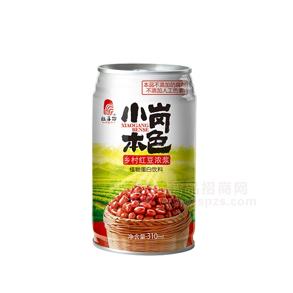 小岗本色乡村红豆浓浆 植物蛋白饮料310ml