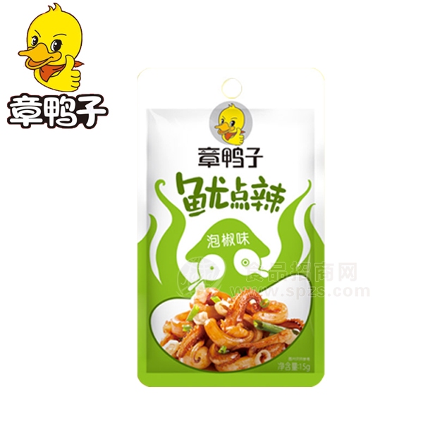 章鸭子鱿点辣泡椒味15g