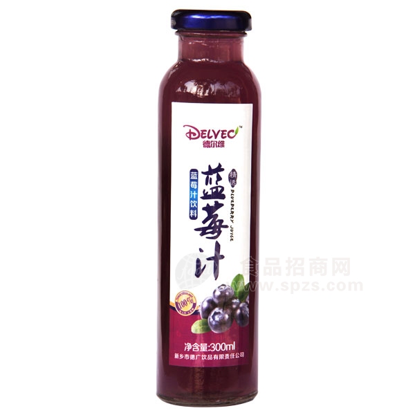 德尔维 蓝莓汁饮料300ml
