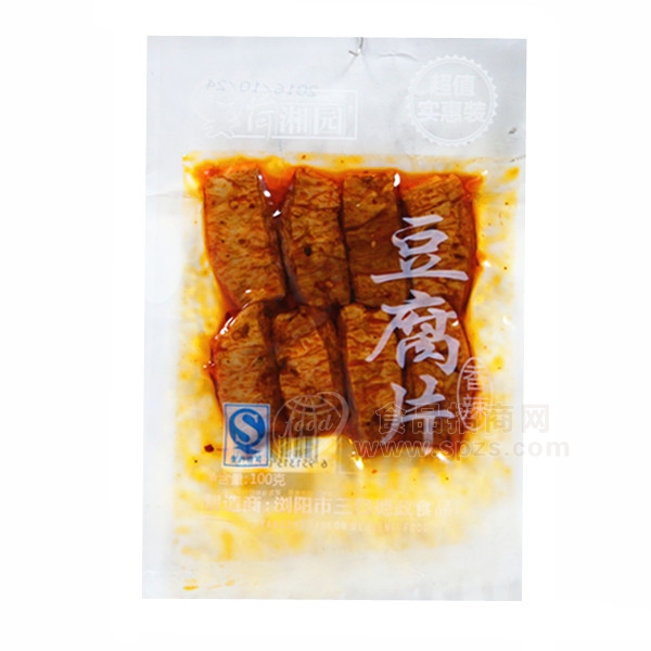 荷湘园豆腐片休闲食品100g 豆干