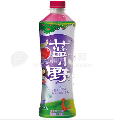 蓝小野 蓝莓+樱桃 复合果汁饮料 500ml