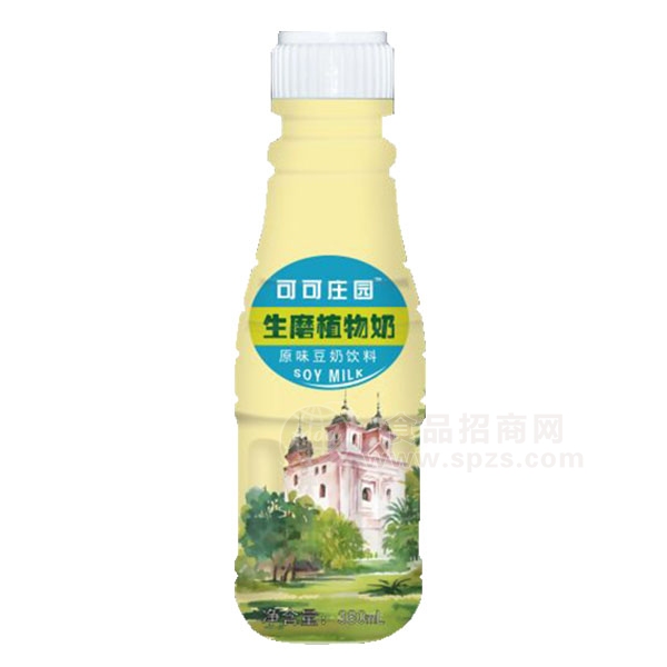 可可庄园植物蛋白饮料 生磨植物奶 原味豆奶饮料 380ml