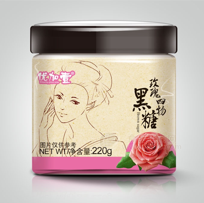 优加壹 玫瑰四物 黑糖 220g