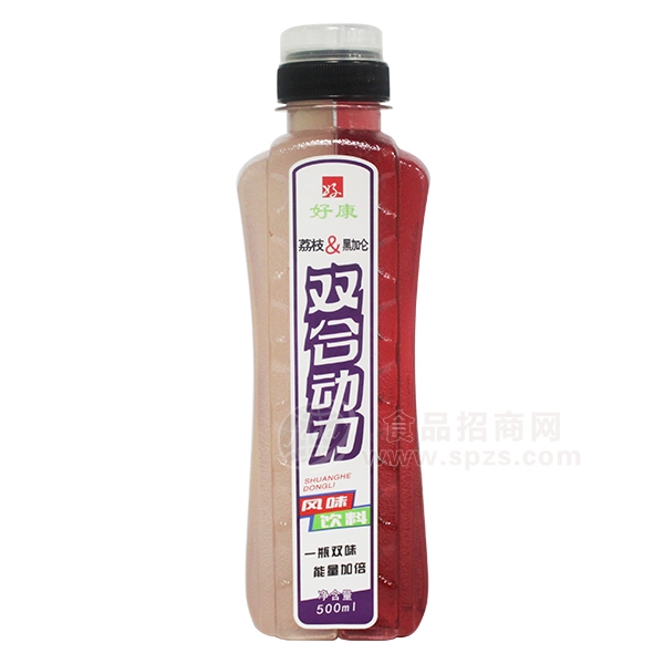 好康双合动力荔枝黑加仑风味饮料500ml