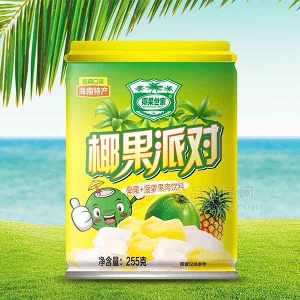 椰果世家椰果菠萝果肉饮料255g