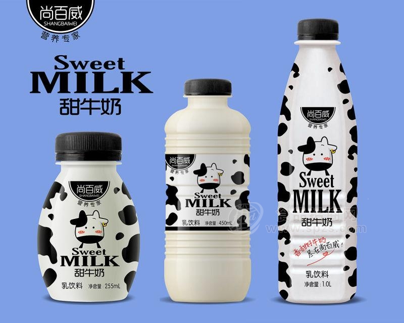 尚百威甜牛奶奶制品饮料255ml、450ml、1L