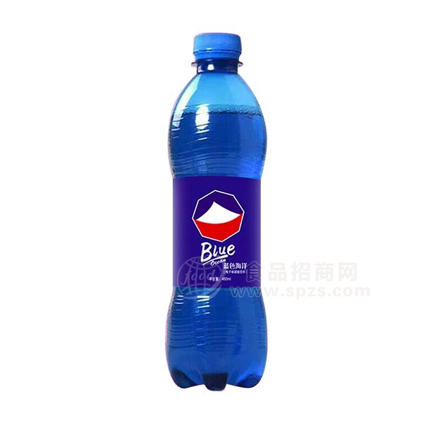 Blue蓝色海洋可乐橙子味碳酸饮料450