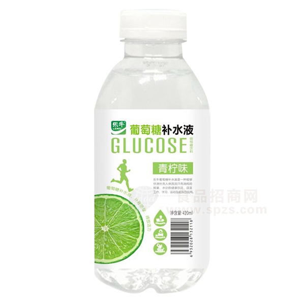 乐牛葡萄糖补水液 青柠味葡萄糖饮料420ml