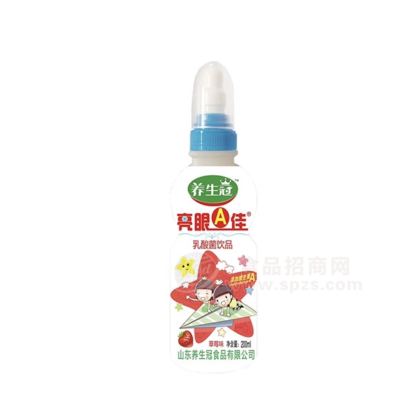 养生冠草莓味乳酸菌饮品200ml