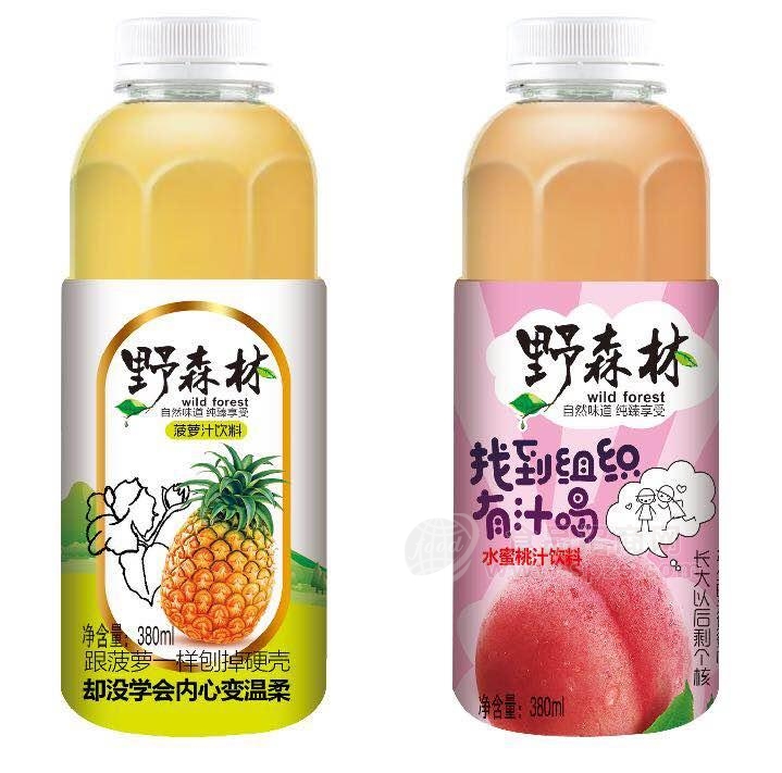 野森林菠萝汁饮料水蜜桃汁饮料380ml