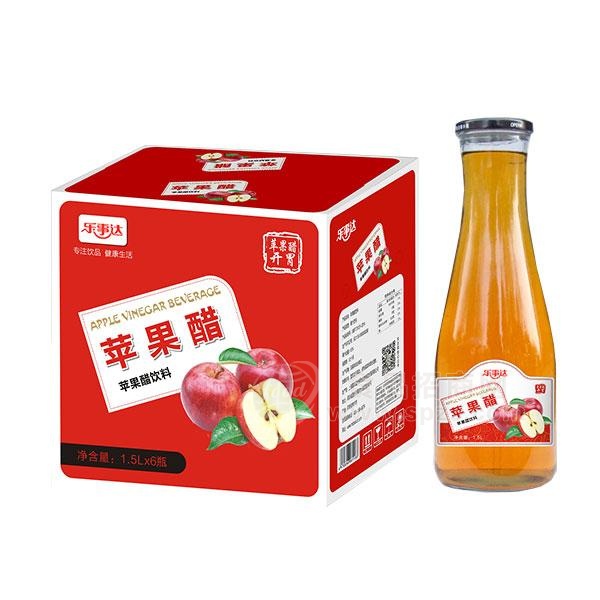 苹果醋果汁饮料 元宝玻璃瓶1.5Lx6瓶