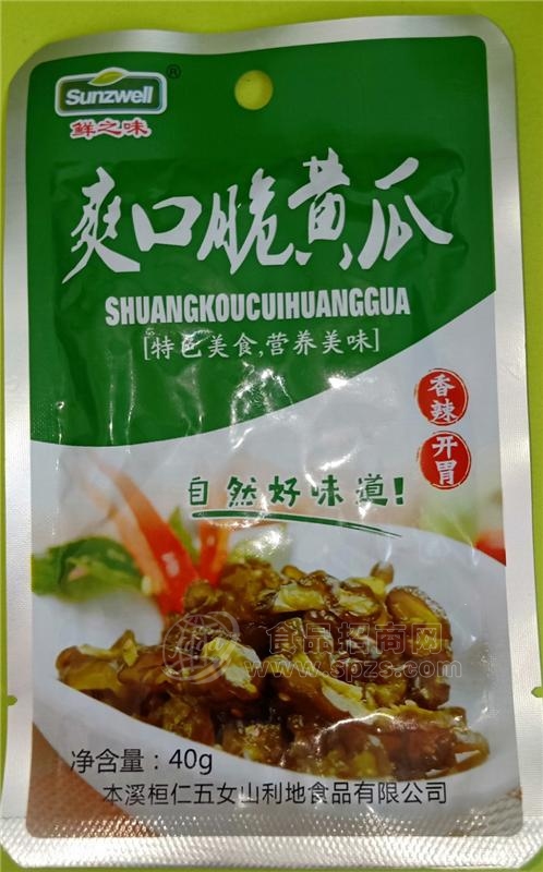 鲜之味爽口脆黄瓜腌黄瓜袋装泡菜调味品40g