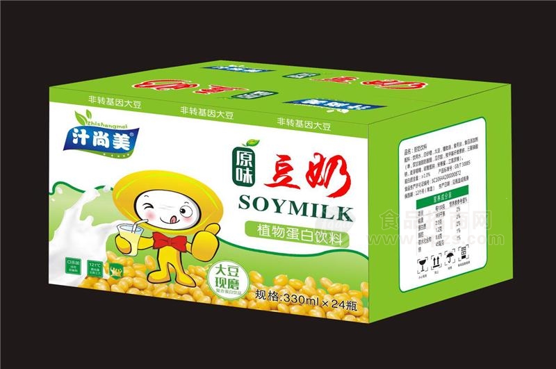 汁尚美  原味豆奶植物蛋白饮料330mlx24瓶