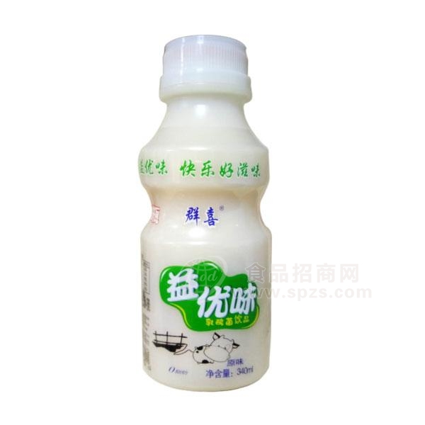 群喜益优味乳酸菌饮品乳饮料原味340ml