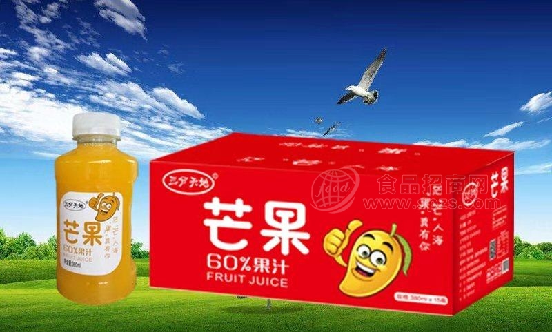 塑料瓶芒果汁380毫升招商