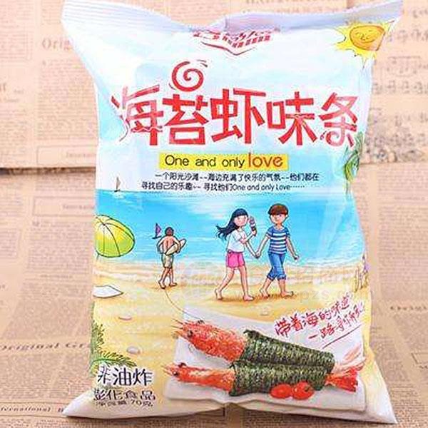 喜盈盈海苔虾味条膨化食品休闲食品