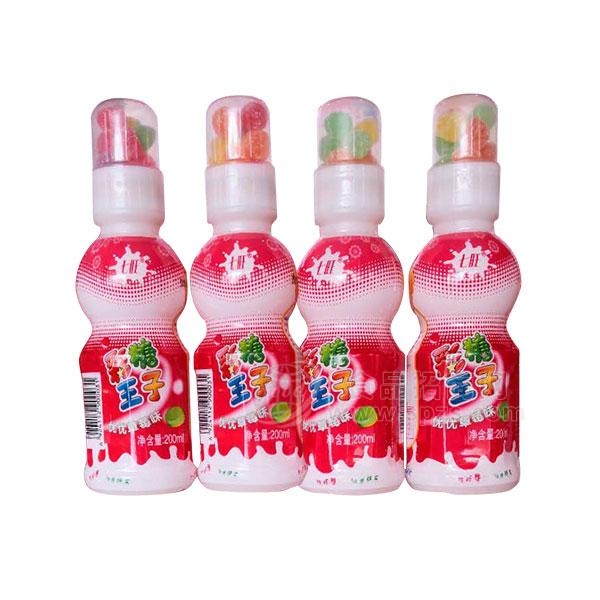 七旺彩糖王子优优草莓味果味饮料 儿童玩趣饮品200ml